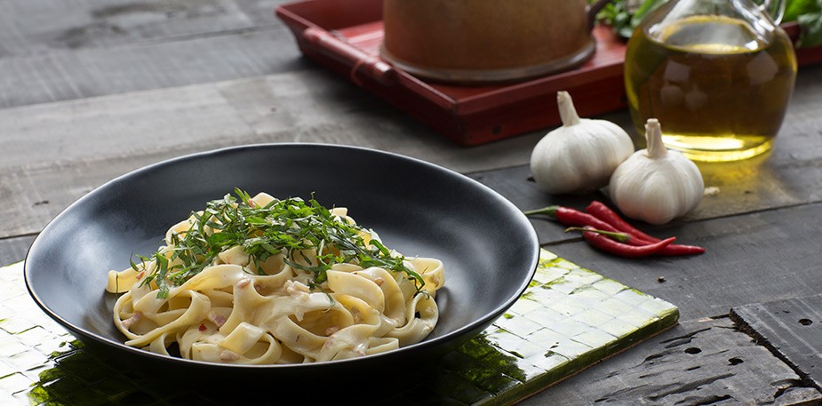 Pasta with Salted Egg Cream Sauce